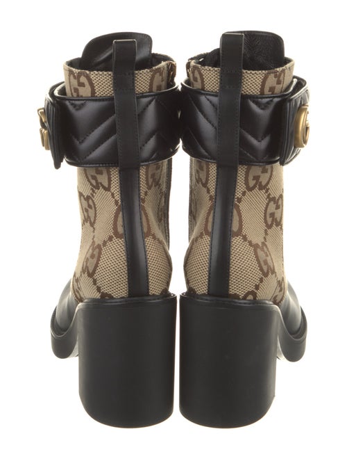Gucci Canvas Printed Combat Boots