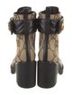 Gucci Canvas Printed Combat Boots