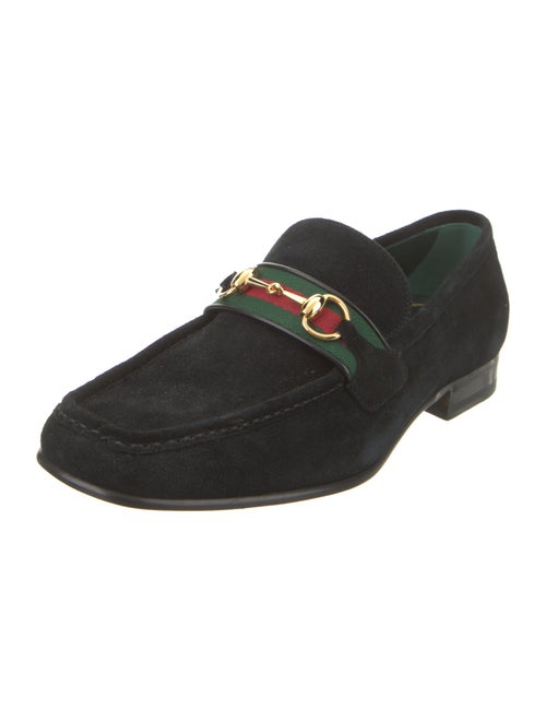 Gucci Web Accent Suede Dress Loafers
