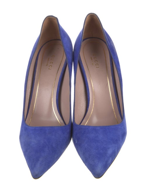 Gucci Hasler Horsebit Accent Suede Pumps