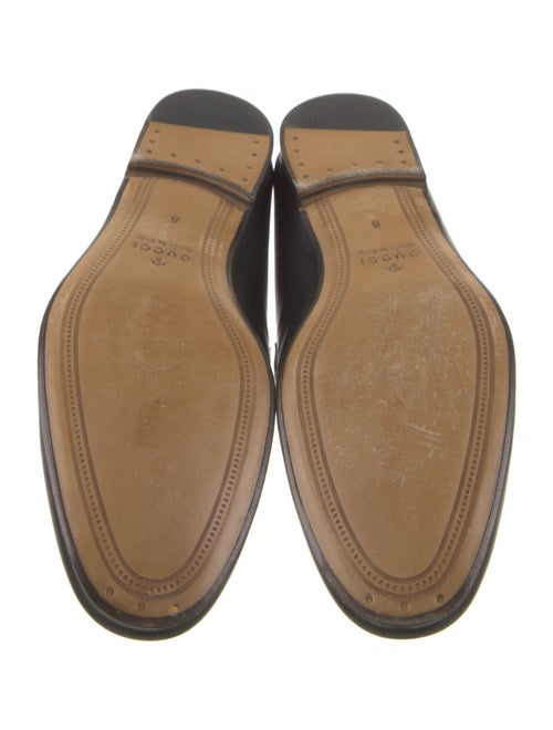 Gucci Web Accent Leather Dress Loafers