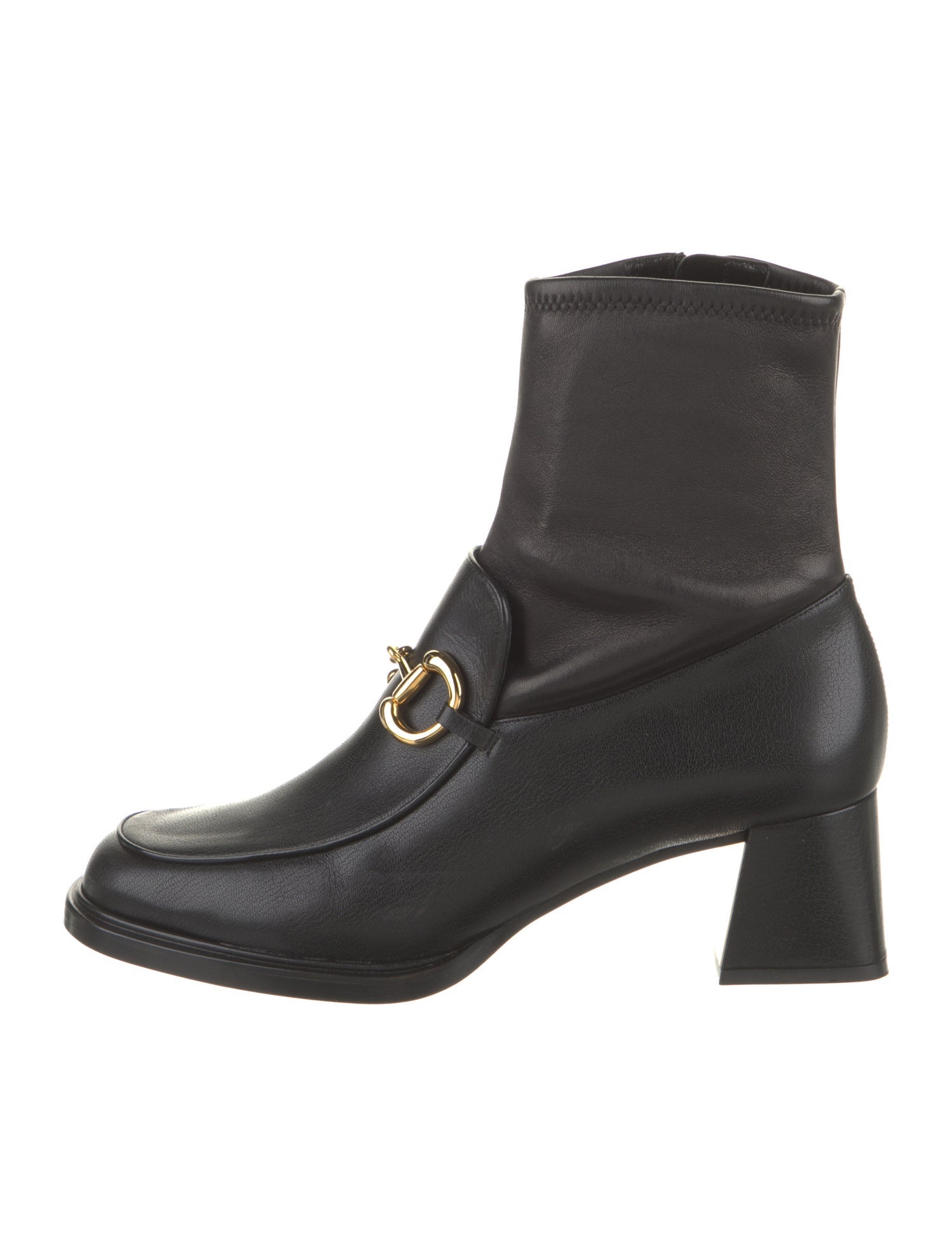 Gucci Horsebit Accent Leather Sock Boots
