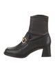 Gucci Horsebit Accent Leather Sock Boots