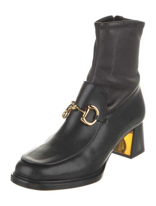 Gucci Horsebit Accent Leather Sock Boots