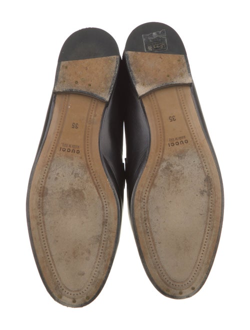 Gucci Web Accent Leather Loafers