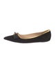 Gucci Bee Accent Suede Ballet Flats