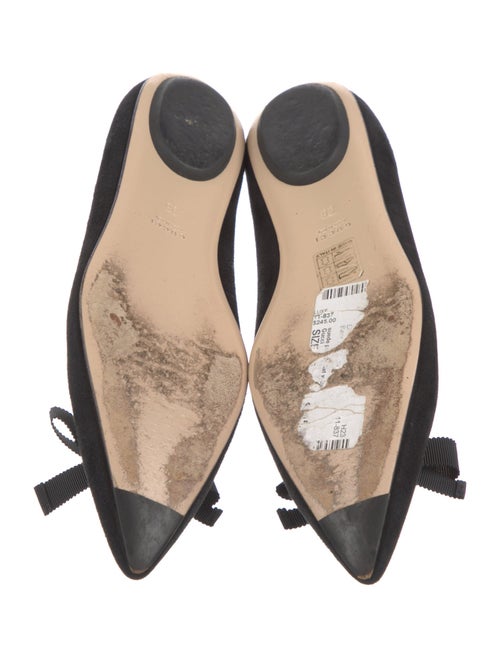 Gucci Bee Accent Suede Ballet Flats