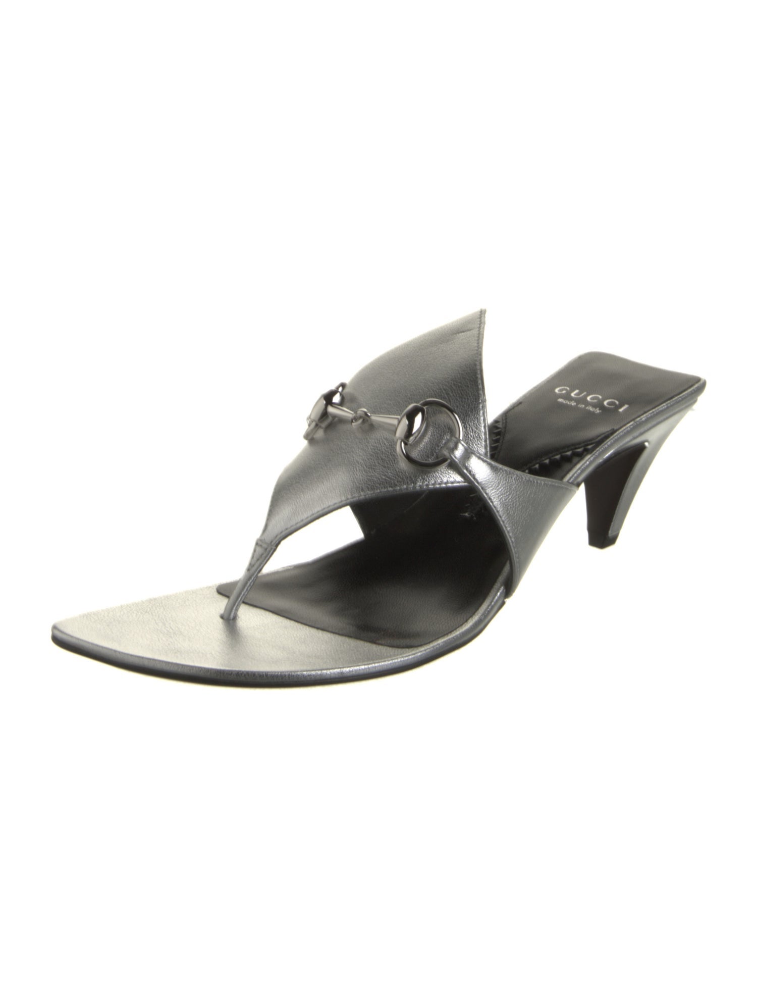 Gucci Interlocking G Logo Leather Slides