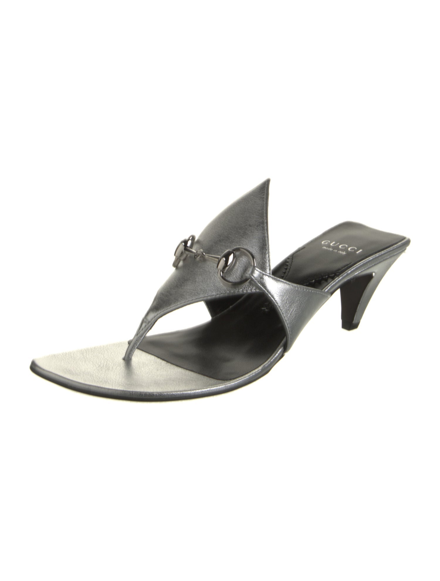 Gucci Horsebit Accent Leather Slides