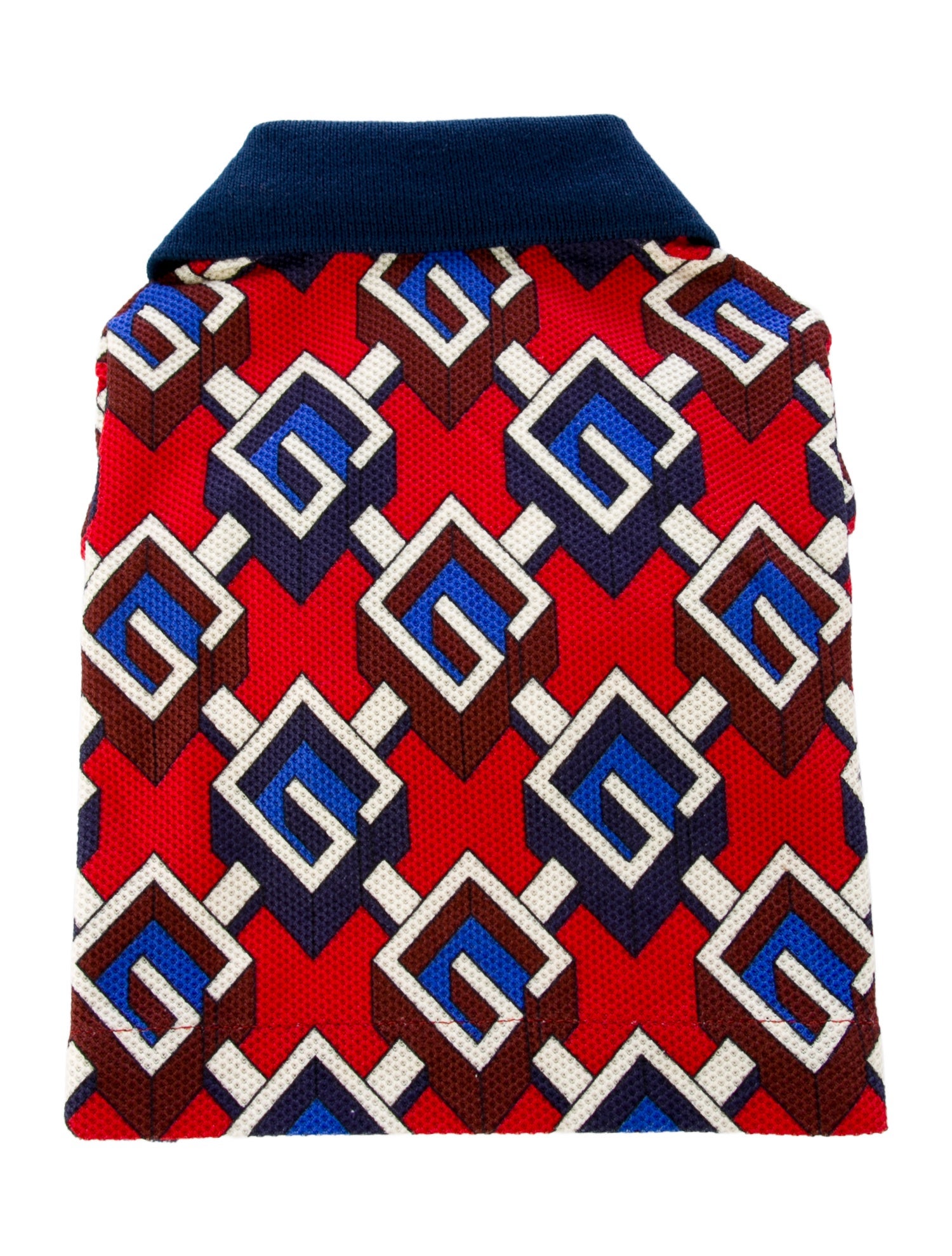 Gucci Cotton Pet GG Geometric Polo Shirt