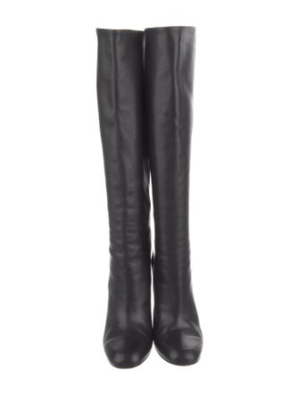 Gucci Spike Accents Leather Boots