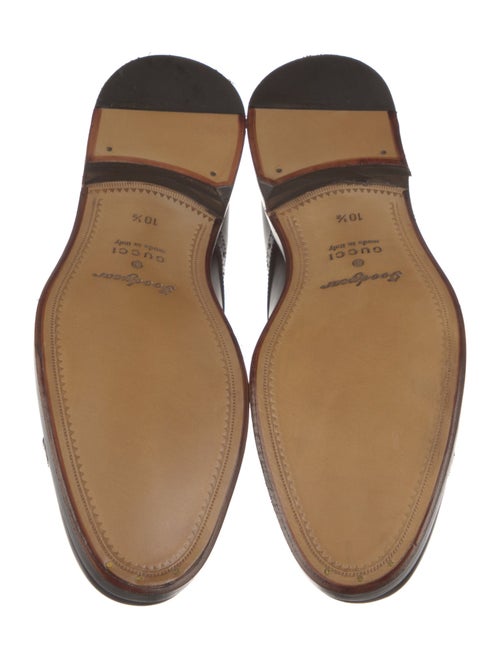 Gucci Leather Lasercut Accents Monk Straps