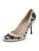 Gucci Flora Print Canvas Pumps