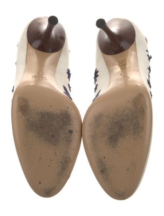 Gucci Flora Print Canvas Pumps