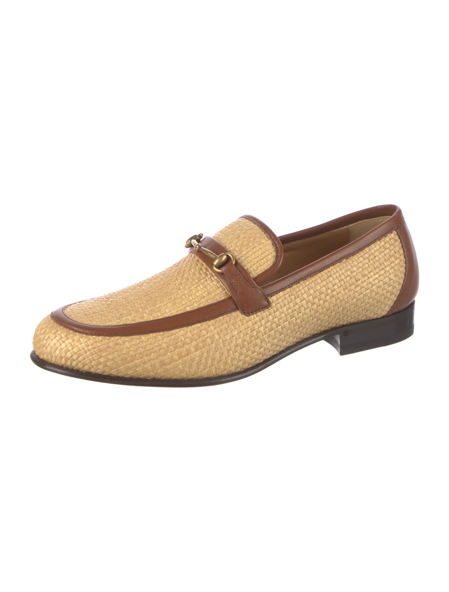 Gucci Straw Printed Loafers w/ Tags