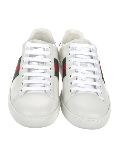 Gucci Web Accent Leather Sneakers