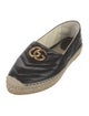 Gucci Double G Logo Leather Espadrilles