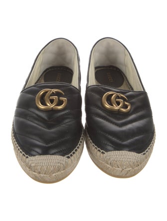 Gucci Double G Logo Leather Espadrilles