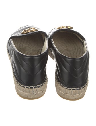 Gucci Double G Logo Leather Espadrilles