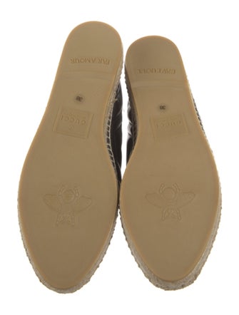 Gucci Double G Logo Leather Espadrilles