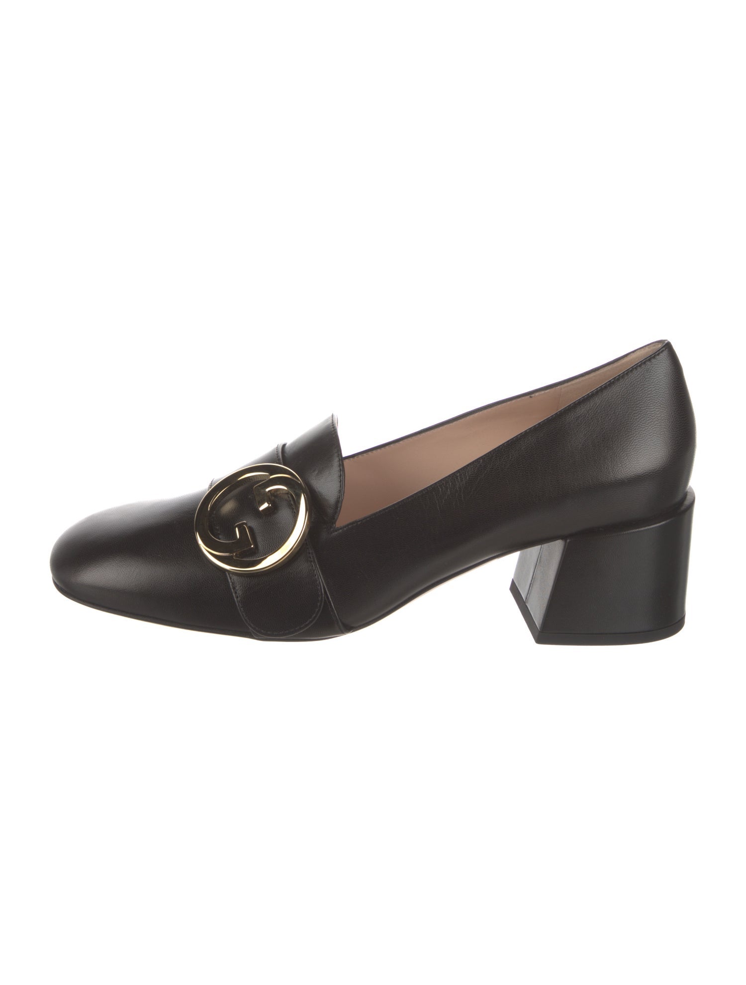 Gucci Interlocking G Logo Leather Pumps