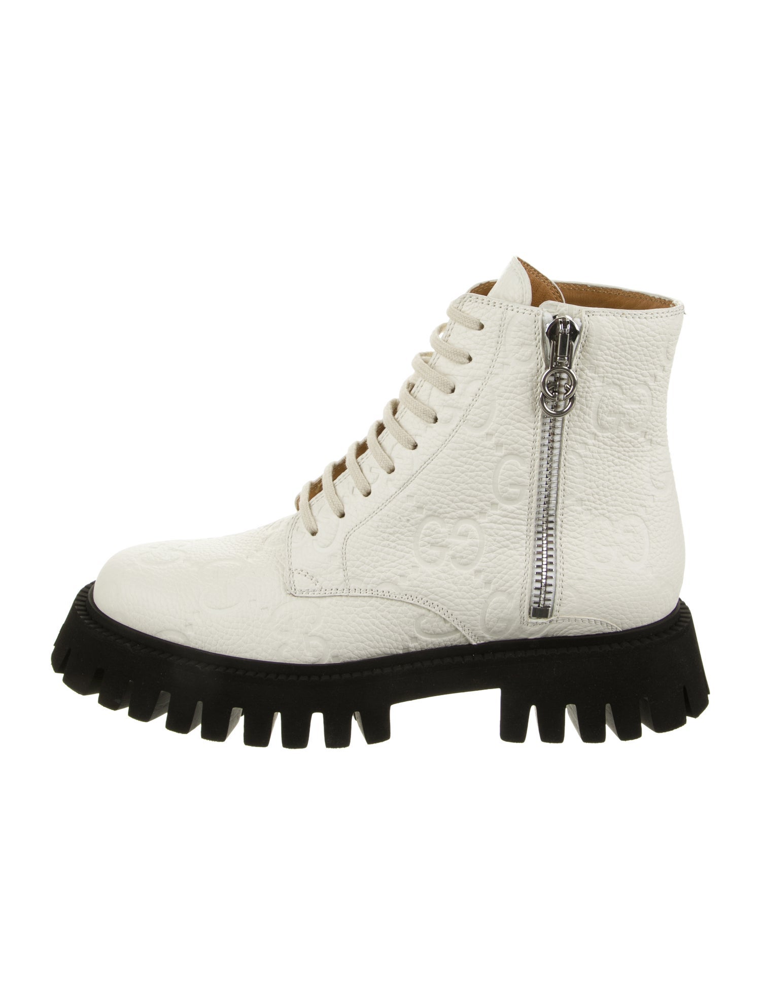 Gucci Leather Combat Boots