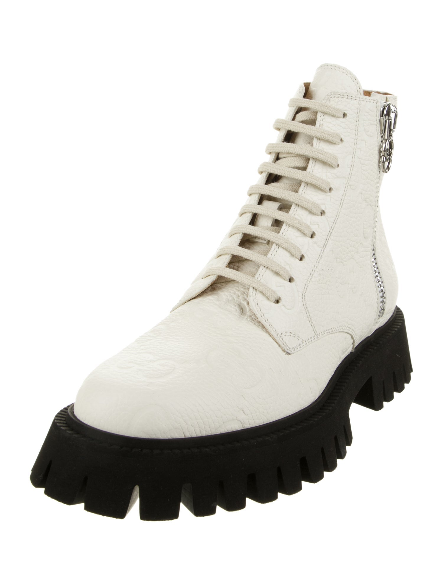 Gucci Leather Combat Boots