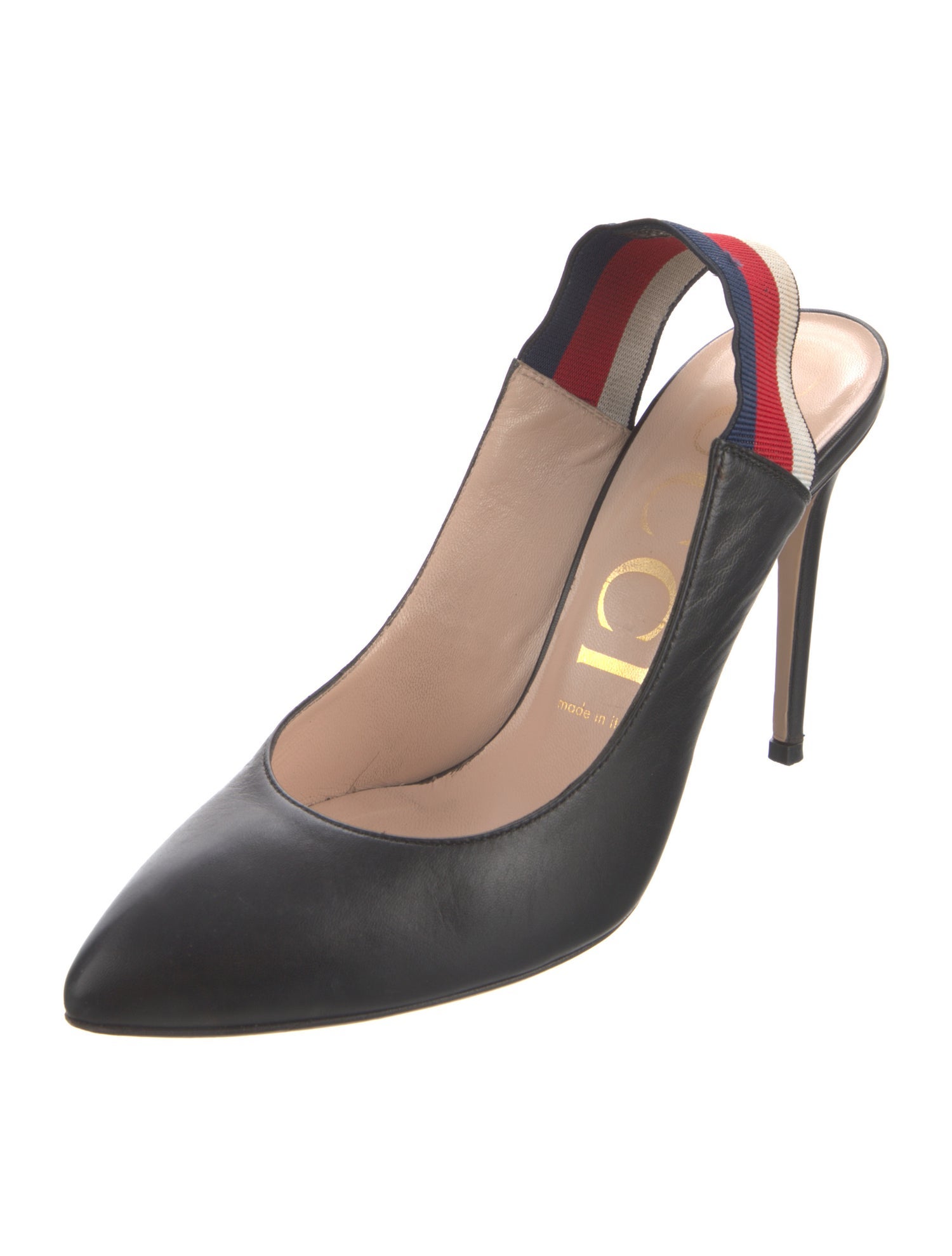 Gucci Black Slingback Sylvie Pumps
