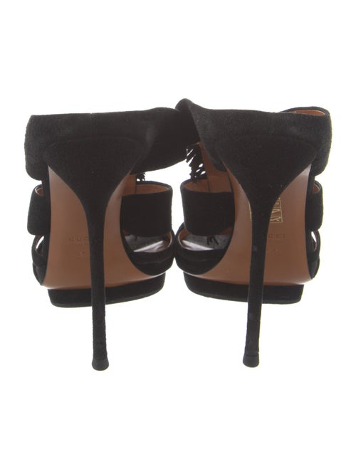 Gucci Suede Fringe Trim Accent Slides