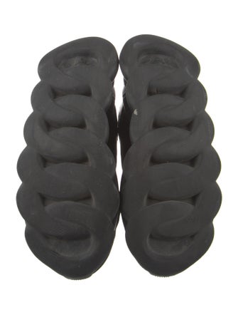 Gucci Suede Fringe Trim Accent Slides