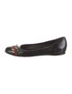 Gucci Web Accent Patent Leather Ballet Flats