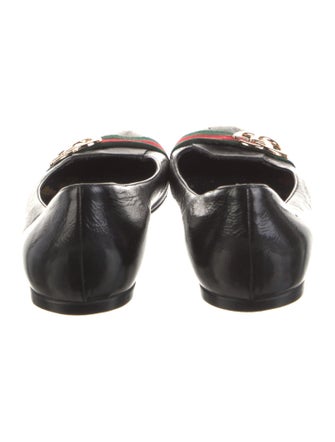 Gucci Web Accent Patent Leather Ballet Flats