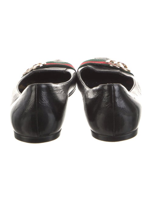 Gucci Web Accent Patent Leather Ballet Flats