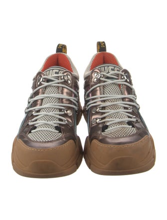 Gucci Leather Colorblock Pattern Chunky Sneakers