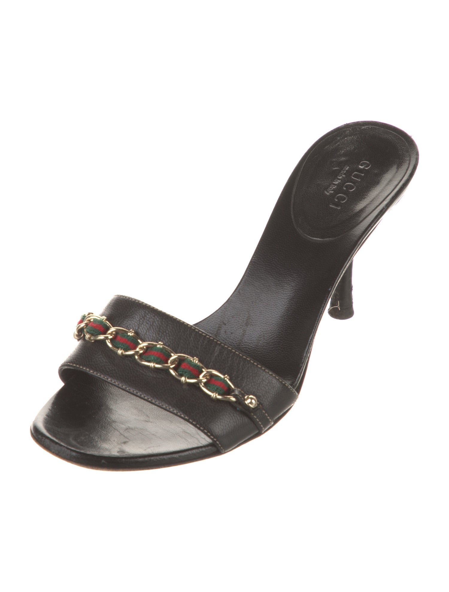 Gucci Capri Accent Leather Slides