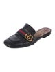 Gucci Double G Logo Leather Mules