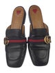Gucci Double G Logo Leather Mules