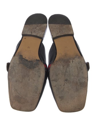 Gucci Double G Logo Leather Mules