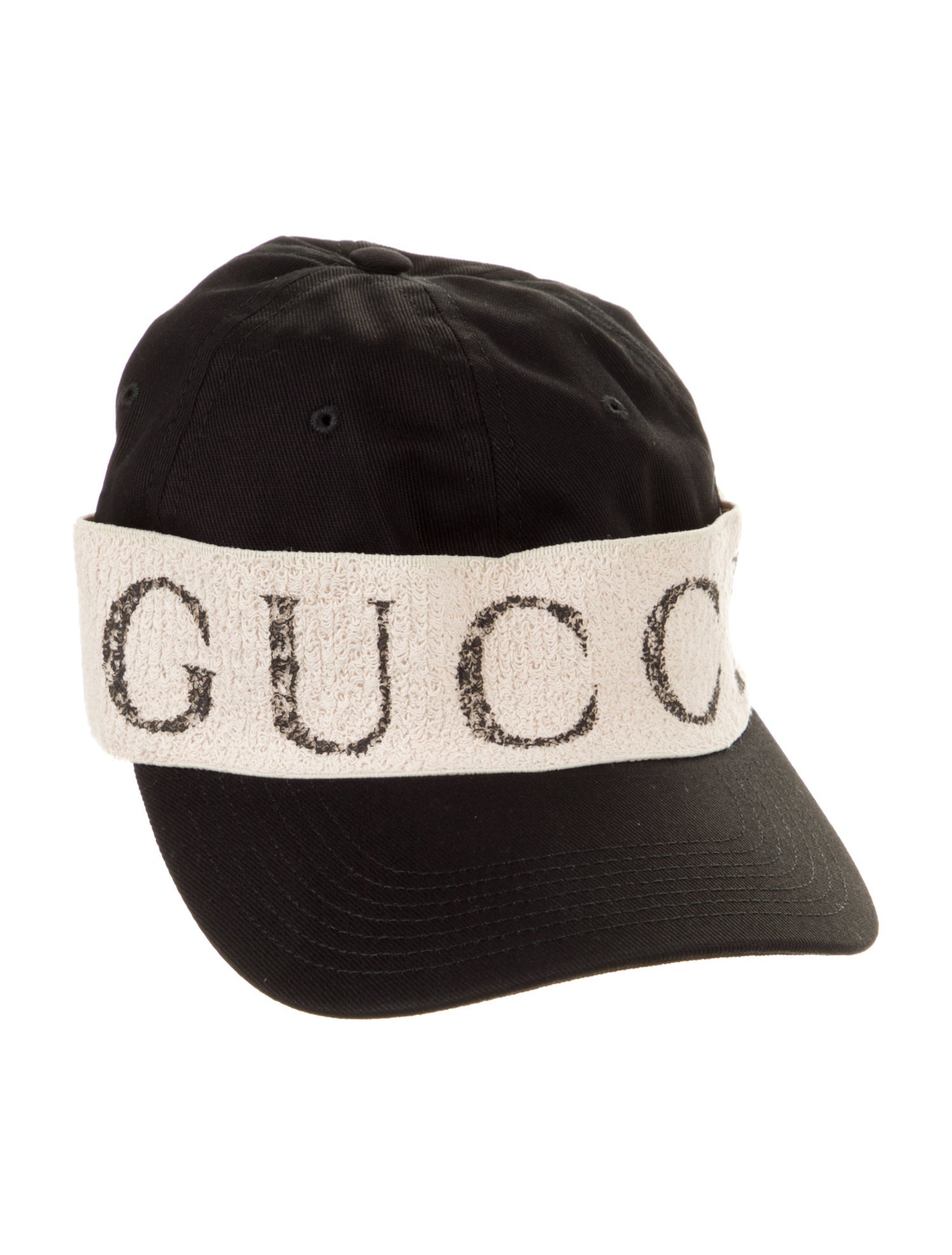 Gucci Black and White Cotton Baseball Cap