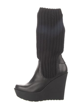 Gucci Interlocking G Logo Leather Sock Boots