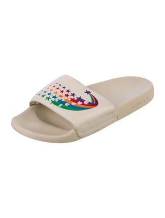 Gucci Leather Printed Slides