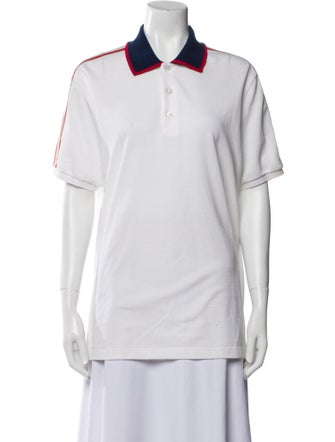 Gucci Striped Crew Neck Polo Shirt