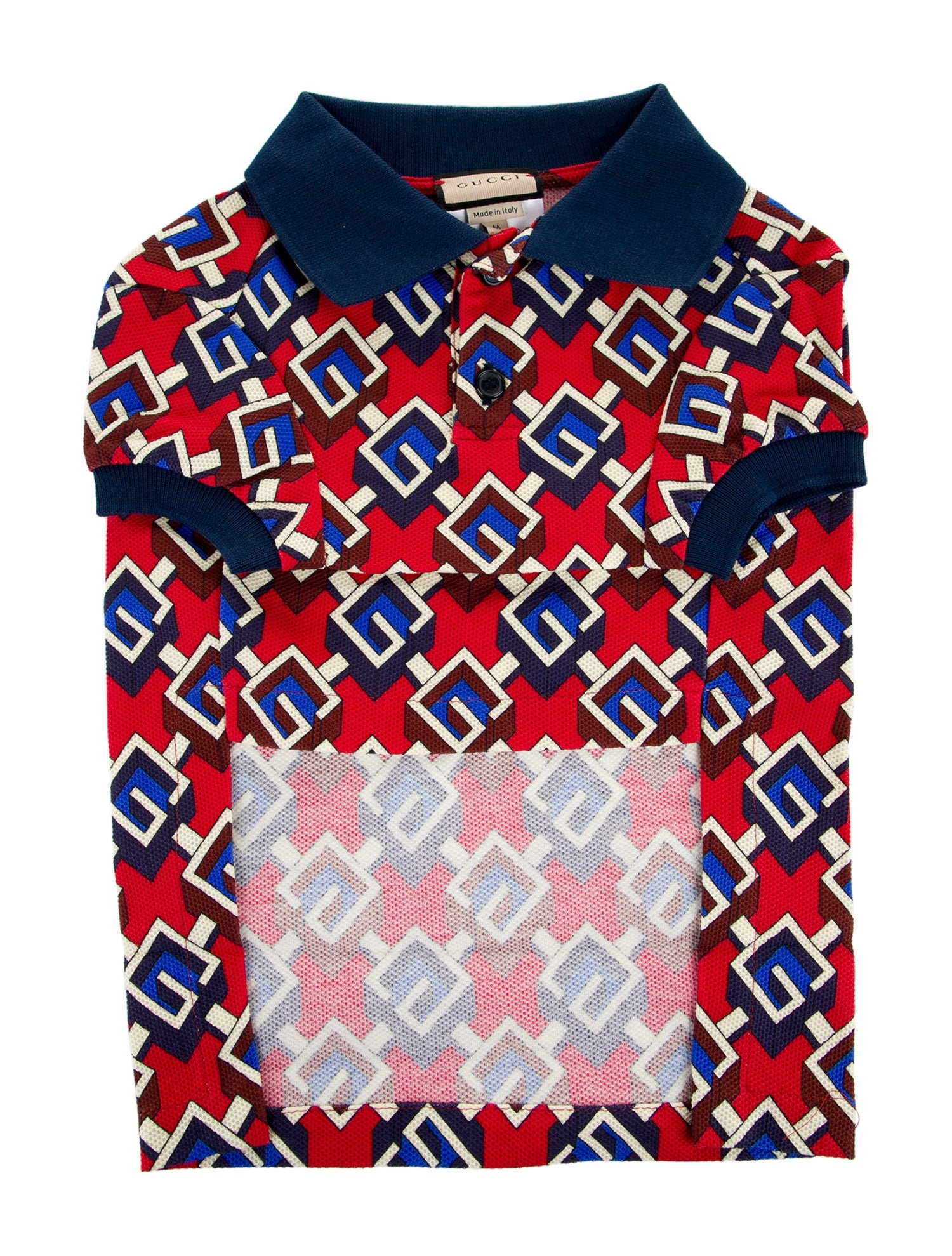 Gucci Isometric G Pet Polo Shirt w/ Tags