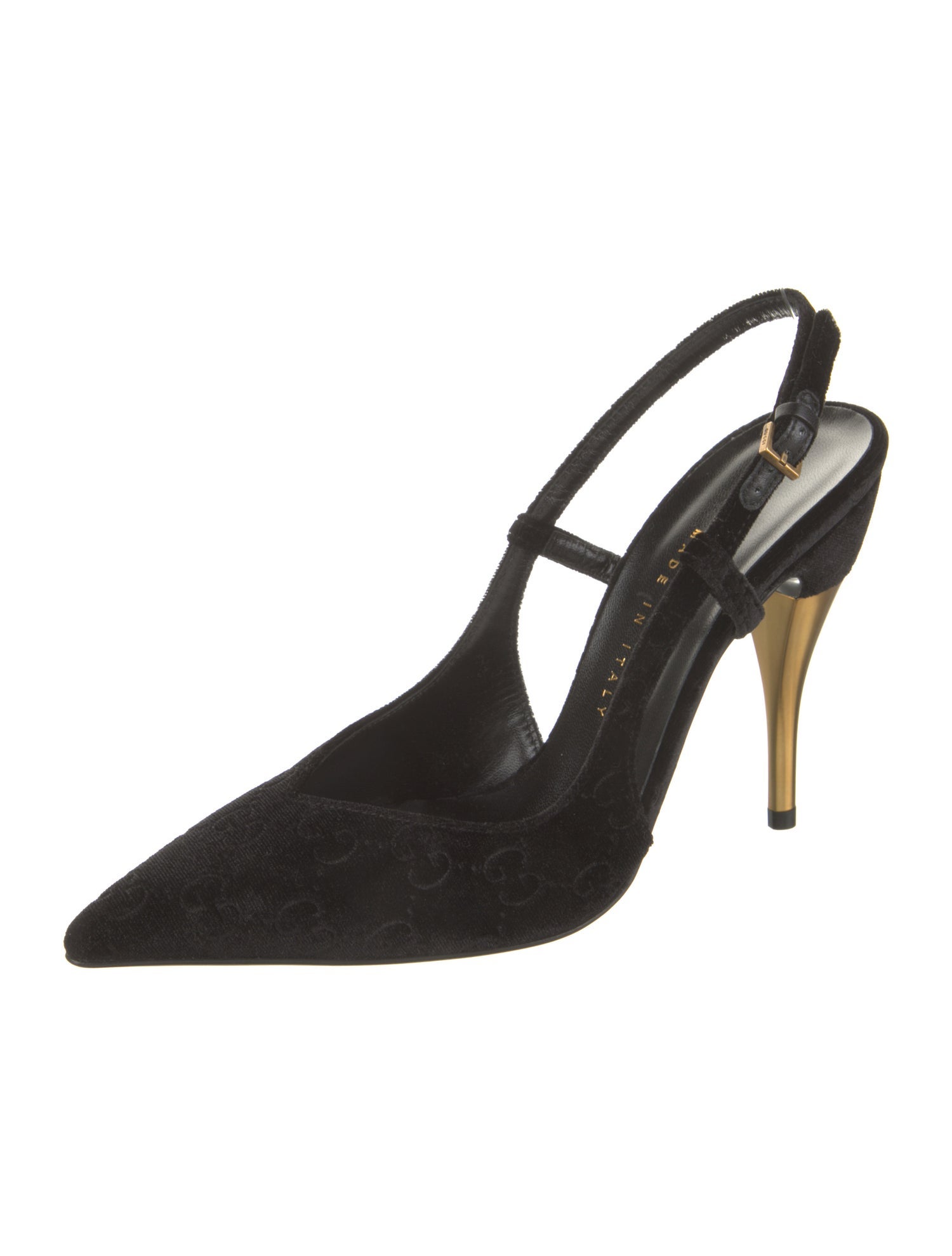 Gucci Velvet Slingback Pumps