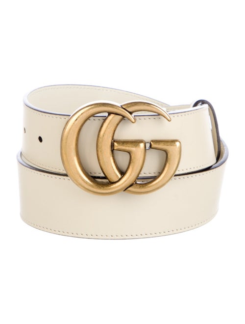 Gucci Double G Logo Leather Belt
