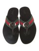 Gucci Web Accent Canvas Flip Flops