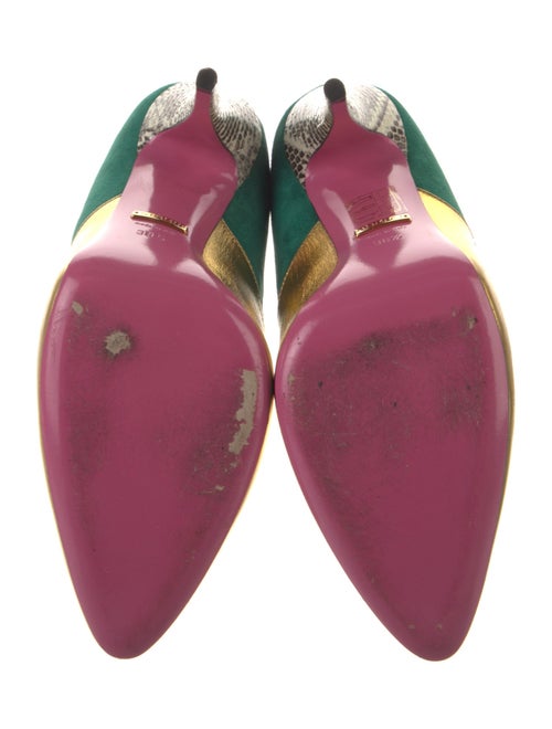 Gucci Leather Animal Print Pumps