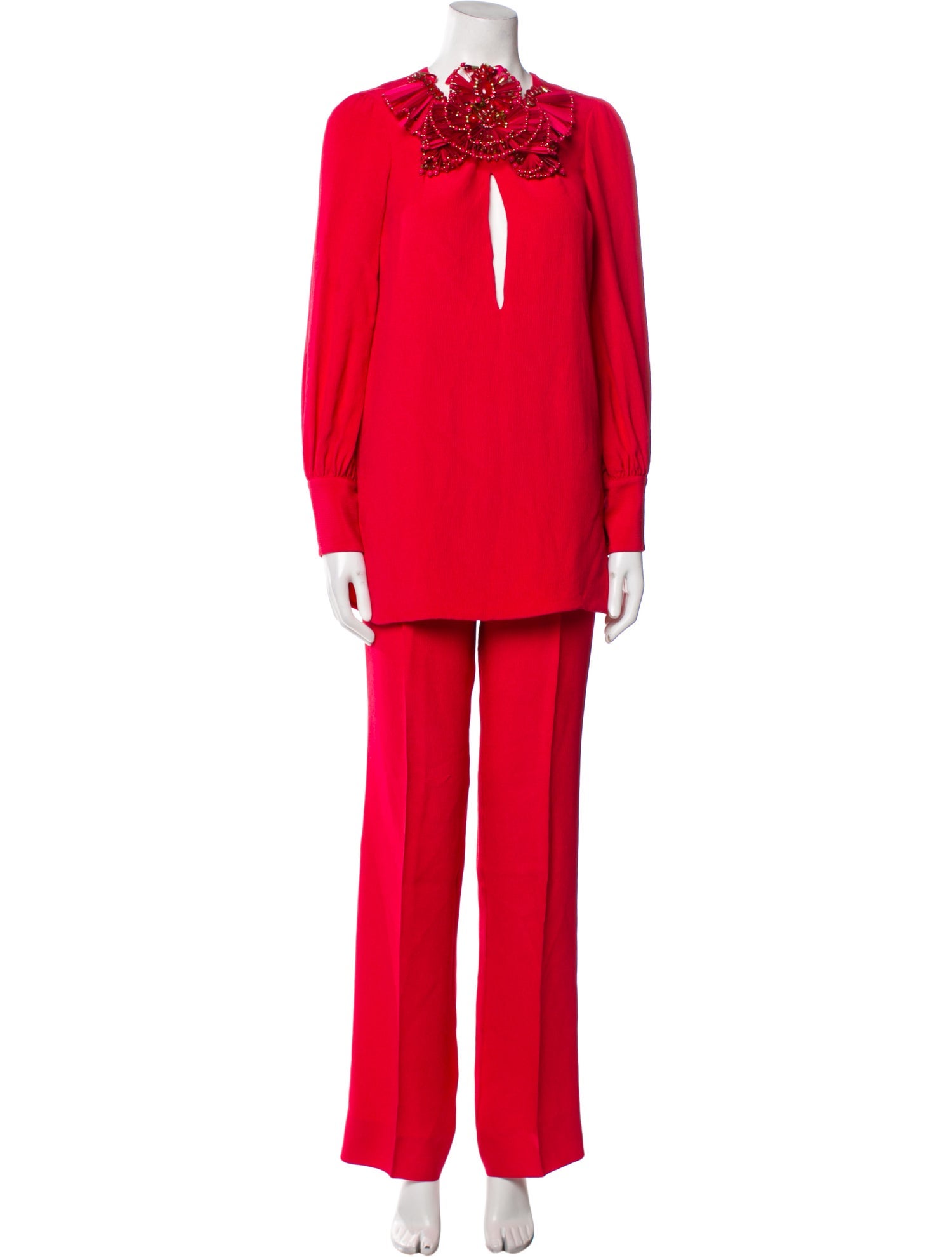 Gucci Silk Sequin Embellishments Pant Set