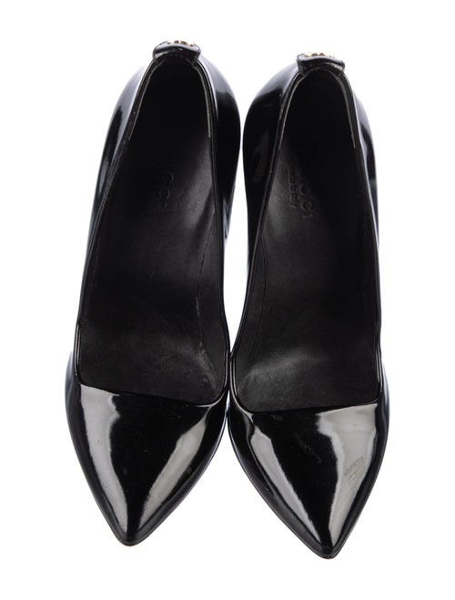 Gucci Interlocking G Logo Patent Leather Pumps