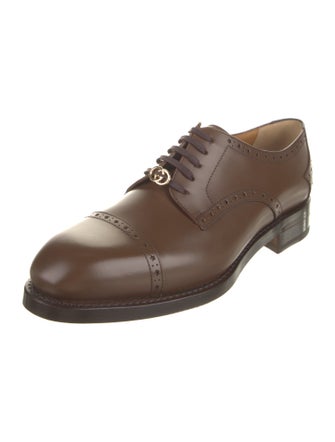 Gucci Interlocking G Logo Leather Brogues